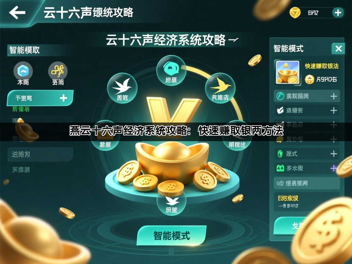 燕云十六声经济系统攻略：快速赚取银两方法